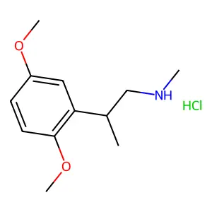 Phenethylamine, 2,5-dimethoxy-N,beta-dimethyl-, hydrochloride structure