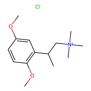 Ammonium, 2-(2,5-dimethoxyphenyl)propyltrimethyl-, chloride structure