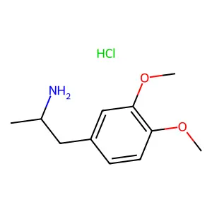 3,4-Dimethoxyamphetamine hydrochloride structure
