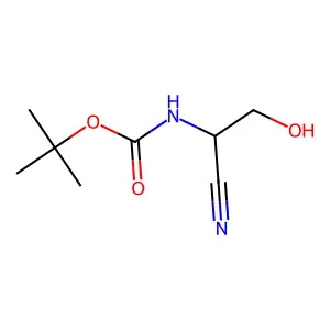 tert-Butyl (1-cyano-2-hydroxyethyl)carbamate structure