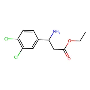 Benzenepropanoic acid, beta-amino-3,4-dichloro-, ethyl ester, (betas)- structure