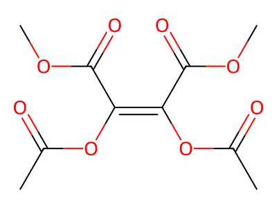 1,4-dimethyl (2E)-2,3-bis(acetyloxy)but-2-enedioate structure