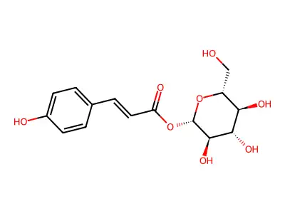 反式肉桂酰基β-D-葡萄糖苷 structure
