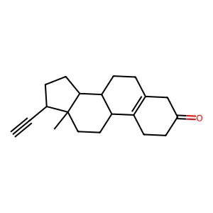 19-Nor-17-alpha-pregn-5(10)-en-20-yn-3-one structure