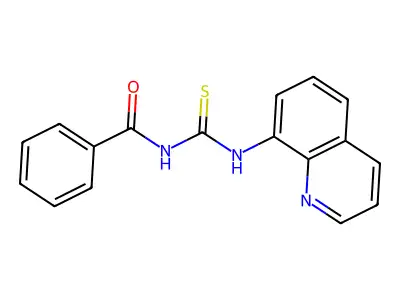 N-benzoyl-N'-(8-quinolinyl)thiourea structure