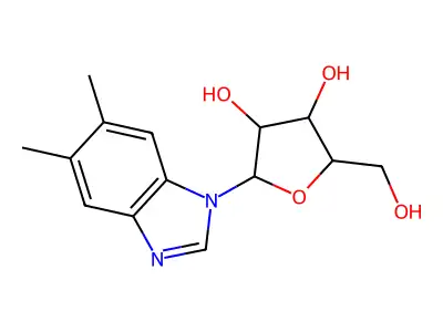 5,6-二甲基-1-戊呋喃糖基-1H-苯并咪唑 structure