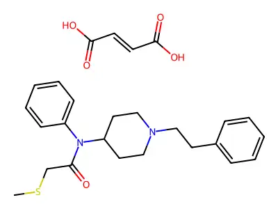 Acetamide, 2-(methylthio)-N-phenyl-N-(1-(2-phenylethyl)-4-piperidinyl)-, (Z)-2-butenedioate (1:1) structure
