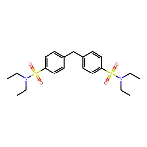 4-{4-[(diethylamino)sulfonyl]benzyl}-N,N-diethylbenzenesulfonamide structure