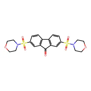 2,7-Bis(morpholin-4-ylsulfonyl)fluoren-9-one structure
