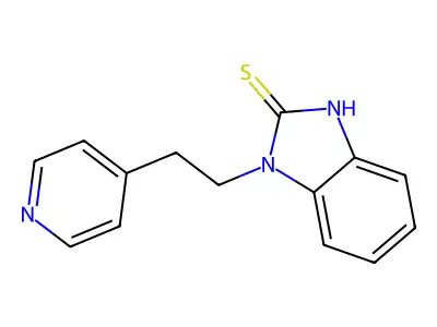 1,3-Dihydro-1-(2-(4-pyridinyl)ethyl)-2H-benzimidazole-2-thione structure