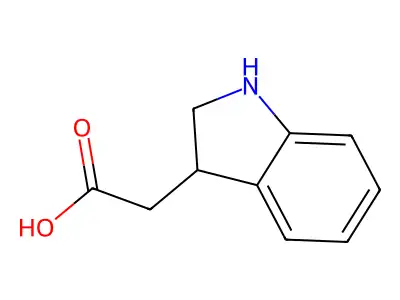 (2,3-Dihydro-1H-indol-3-yl)acetic acid structure
