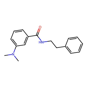3-(dimethylamino)-N-(2-phenylethyl)benzamide structure