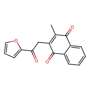 2-[2-(2-Furyl)-2-oxoethyl]-3-methylnaphthoquinone structure