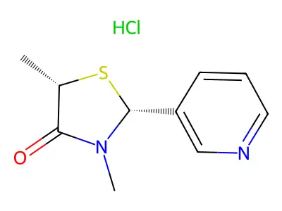 (2R,5S)-3,5-Dimethyl-2-pyridin-3-yl-1,3-thiazolidin-4-one;hydrochloride structure
