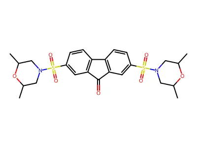 2,7-Bis[(2,6-dimethylmorpholin-4-yl)sulfonyl]fluoren-9-one structure