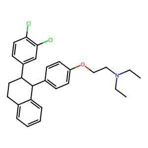 2-(p-(2-(3,4-Dichlorophenyl)-1,2,3,4-tetrahydro-1-naphthyl)phenoxy)triethylamine structure