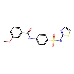 3-methoxy-N-{4-[(1,3-thiazol-2-yl)sulfamoyl]phenyl}benzamide structure