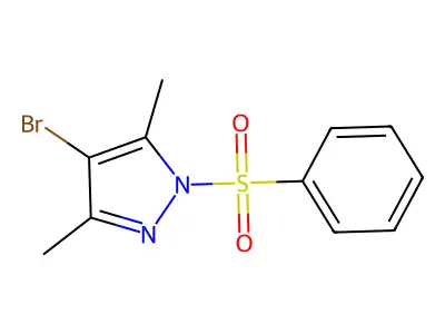1-Benzenesulfonyl-4-bromo-3,5-dimethyl-1H-pyrazole structure