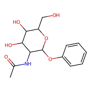 Phenyl N-acetyl-alpha-D-galactosaminide structure