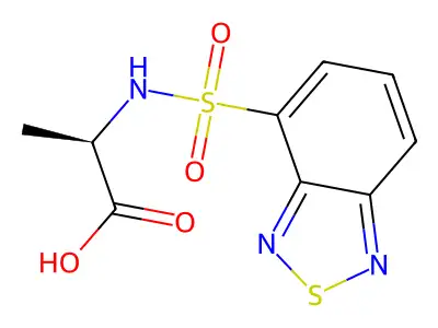 rel-(2R)-2-(2,1,3-benzothiadiazole-4-sulfonamido)propanoicacid structure