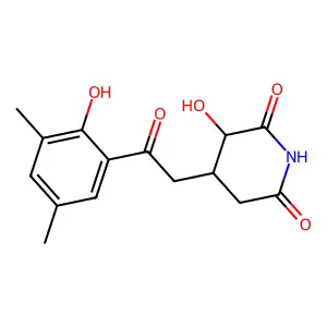 3-Hydroxy-4-[2-(2-hydroxy-3,5-dimethylphenyl)-2-oxoethyl]-2,6-piperidinedione structure