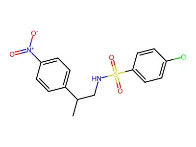 Benzenesulfonamide, 4-chloro-N-[2-(4-nitrophenyl)propyl]- structure