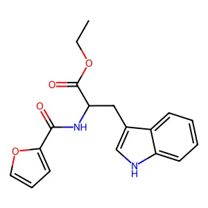 2-[(Furan-2-carbonyl)-amino]-3-(1H-indol-3-yl)-propionic acid ethyl ester structure