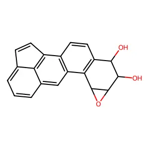 trans-9,10-Dihydroxy-anti-7,8-epoxy-7,8,9,10-tetrahydrobenz(j)aceanthrylene structure