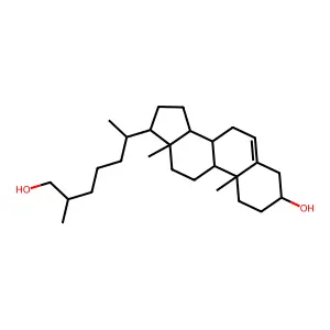 Cholest-5-ene-3 beta,26-diol structure