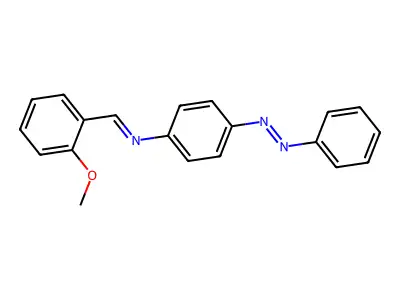 Benzenamine, N-[(2-methoxyphenyl)methylene]-4-[(1E)-2-phenyldiazenyl]-, [N(E)]- structure