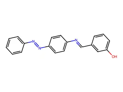 Phenol, 3-[(E)-[[4-[(1E)-2-phenyldiazenyl]phenyl]imino]methyl]- structure