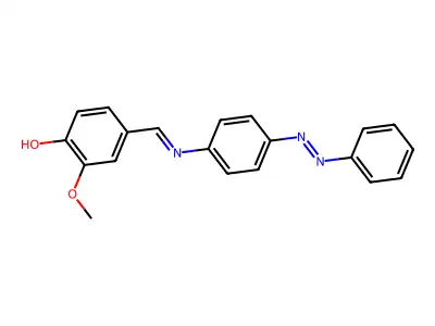 Phenol, 2-methoxy-4-[(E)-[[4-[(1E)-2-phenyldiazenyl]phenyl]imino]methyl]- structure