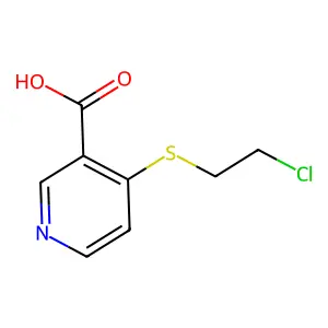 Nicotinic acid, 4-(2-chloroethylthio)- structure