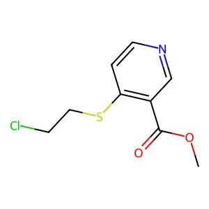 Nicotinic acid, 4-(2-chloroethylthio)-, methyl ester structure