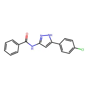 N-[5-(4-chlorophenyl)-1H-pyrazol-3-yl]benzamide structure