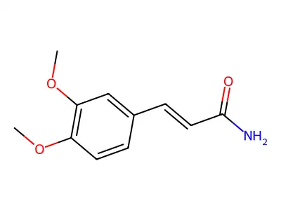 3,4-二甲氧基肉桂酰胺 structure