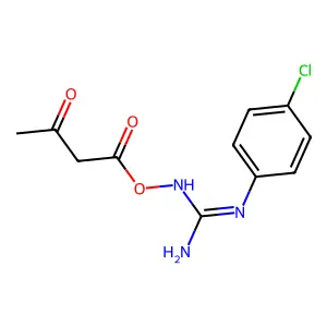 Guanidine, N-(4-chlorophenyl)-N'-(1,3-dioxobutoxy)- structure