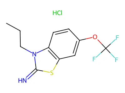 2(3H)-Benzothiazolimine, 3-propyl-6-(trifluoromethoxy)-, monohydrochloride structure
