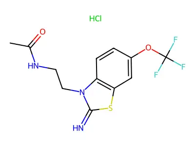 3-(2-Acetamidoethyl)-2-imino-6-trifluoromethoxybenzothiazoline hydrochloride structure