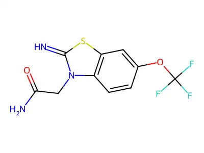 3(2H)-Benzothiazoleacetamide, 2-imino-6-(trifluoromethoxy)- structure