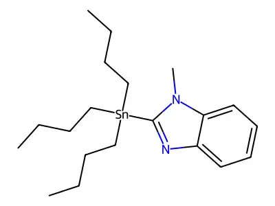 1-methyl-2-(tributylstannyl)-1H-1,3-benzodiazole structure