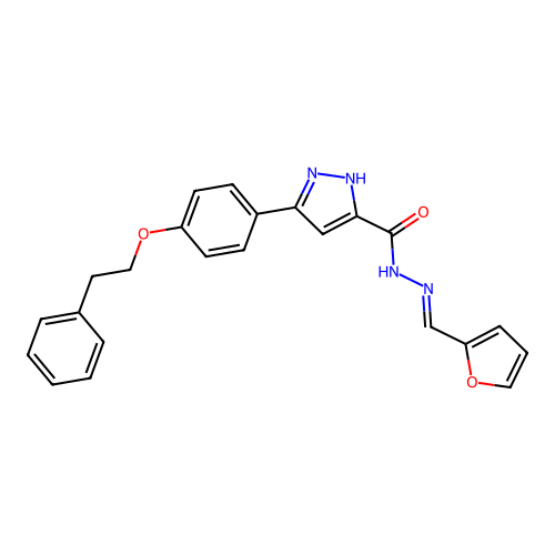 N'-(2-Furylmethylene)-3-(4-(2-phenylethoxy)phenyl)-1H-pyrazole-5-carbohydrazide structure