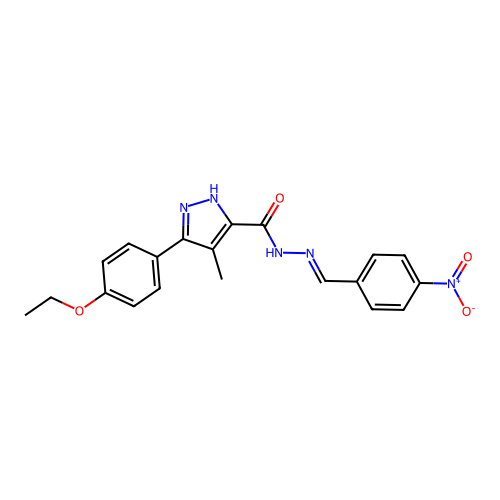 5-(4-Ethoxy-PH)4-ME-2H-pyrazole-3-carboxylic acid (4-nitro-benzylidene)hydrazide structure