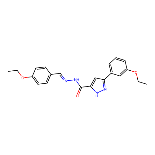 3-(3-ethoxyphenyl)-N'-[(E)-(4-ethoxyphenyl)methylidene]-1H-pyrazole-5-carbohydrazide structure