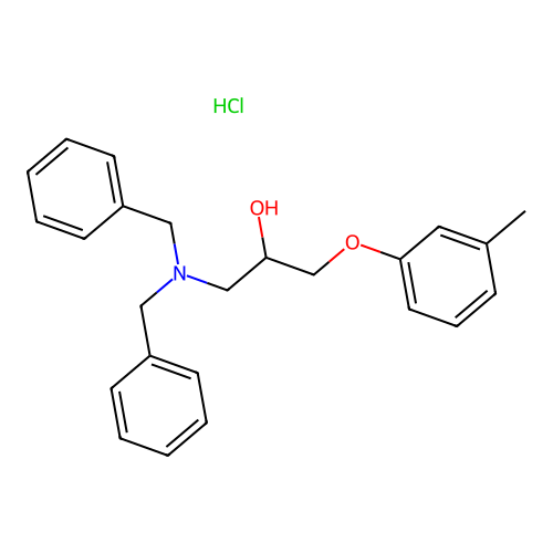 1-(Dibenzylamino)-3-(m-tolyloxy)propan-2-ol hydrochloride structure