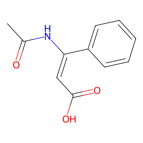 3-Acetamido-3-phenylacrylic acid structure
