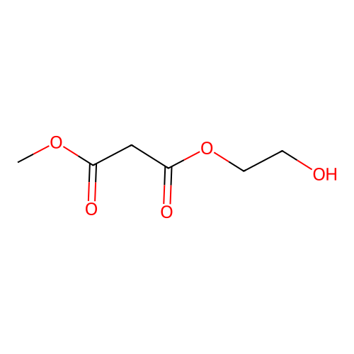 Malonic acid, 2-hydroxyethyl ester, methyl ester structure