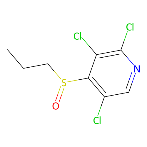 2,3,5-Trichloro-4-(propylsulfinyl)pyridine structure