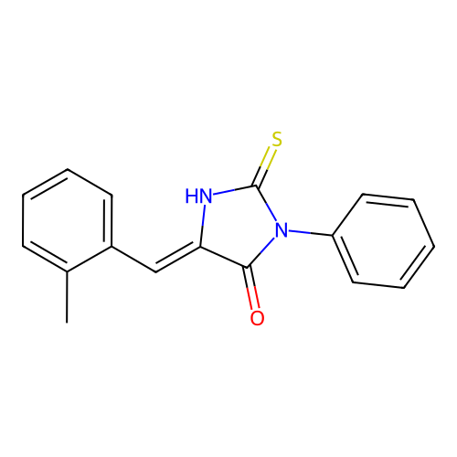 5-(2-Methylbenzylidene)-3-phenyl-2-thioxoimidazolidin-4-one structure