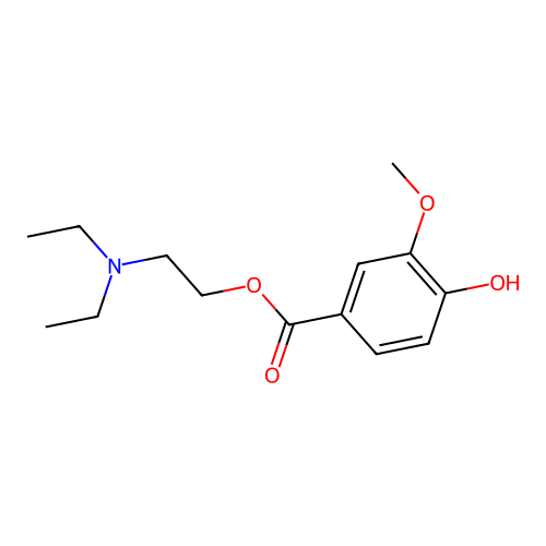 2-(Diethylamino)ethyl 4-hydroxy-3-methoxybenzoate structure